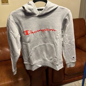 CHAMPION AUTHENTIC ATHLETICWEAR KIDS HOODIE SIZE M GRAY COLOR